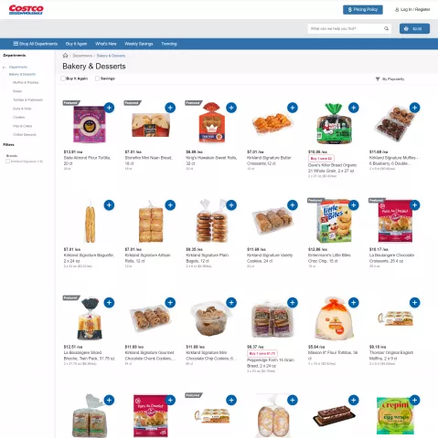 Costco Category Page
