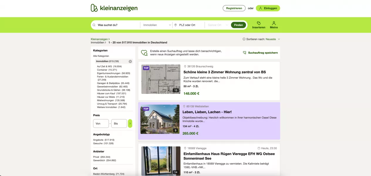 Kleinanzeigen Scraper