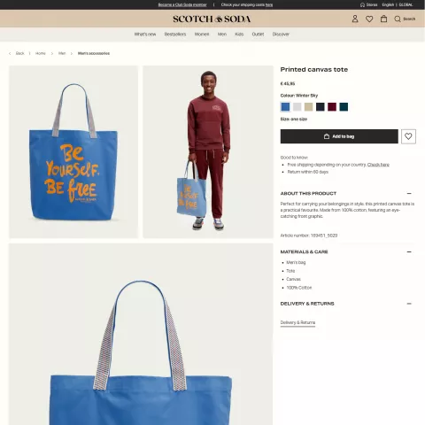 Scotch & Soda Product Page