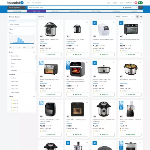 Takealot Category Page
