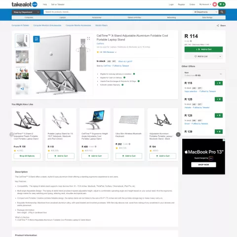 Takealot Product Page