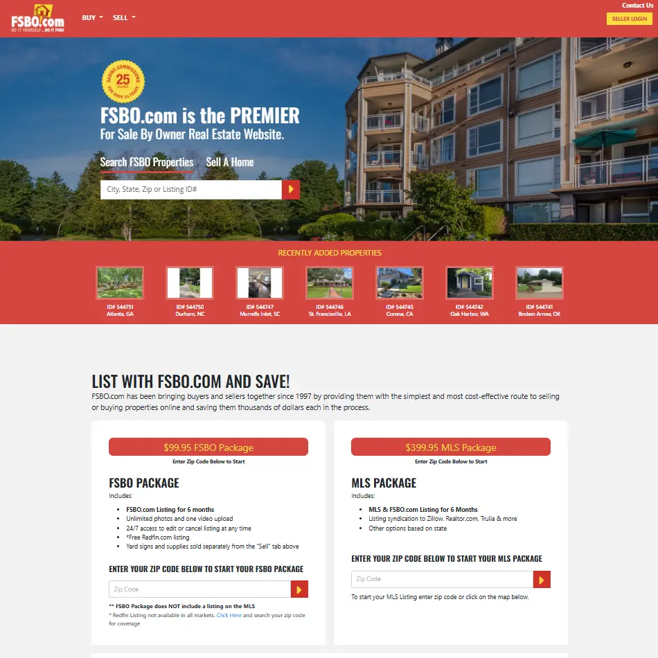 FSBO website page