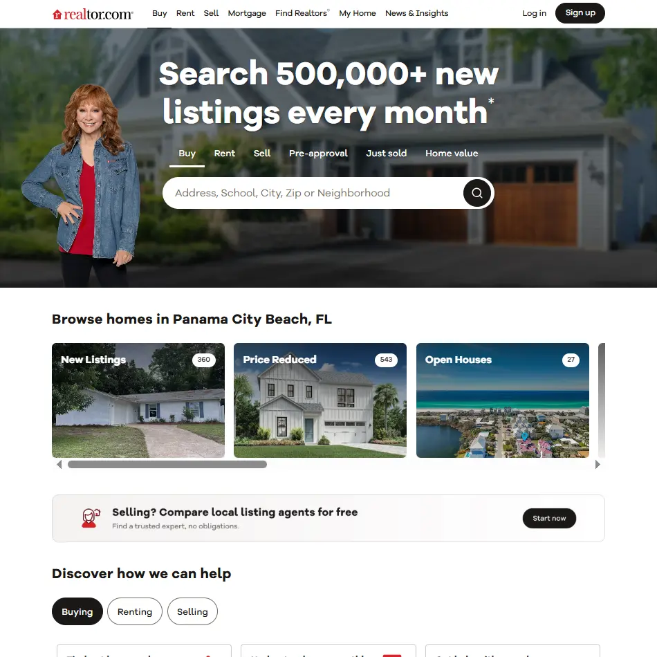 Realtor.com website page