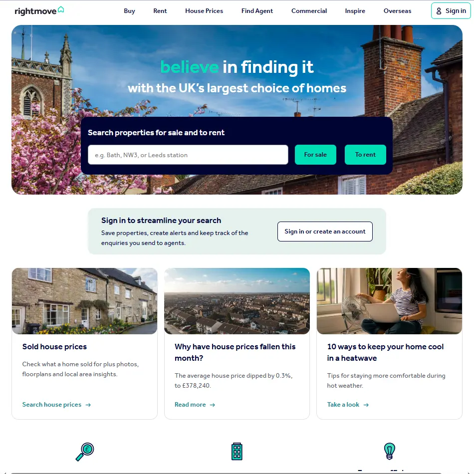 Rightmove website page