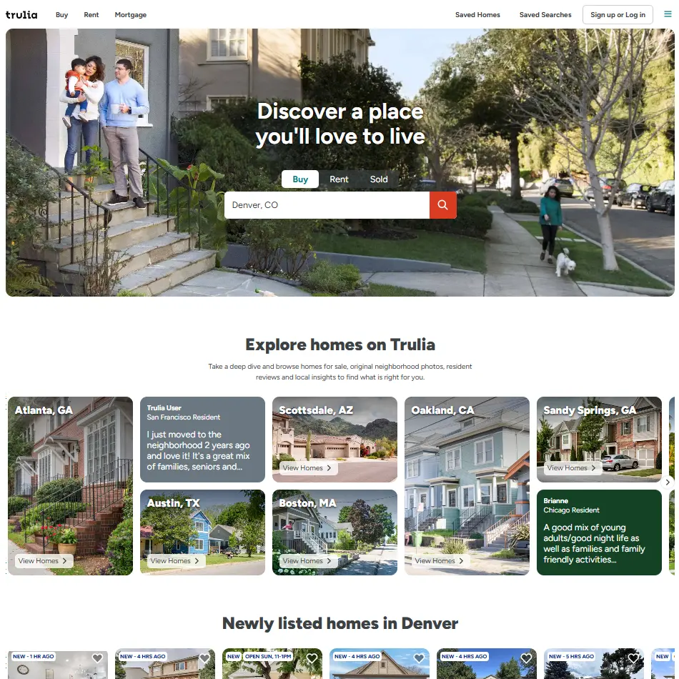 Trulia website page