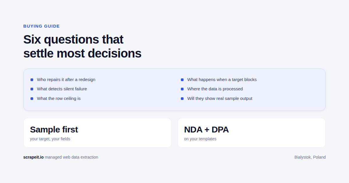 How to Choose a Web Scraping Vendor